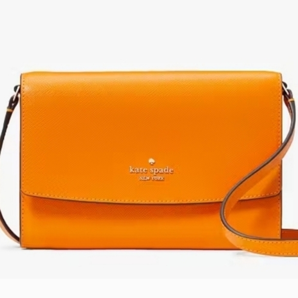 Kate Spade Vibrant Orange Leather Crossbody Bag